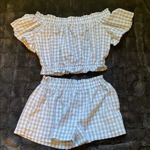 Gingam Grey Two-Piece